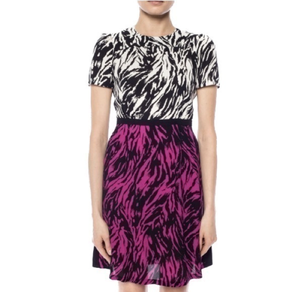N21 Zebra Motif silk Dress - Picture 1 of 13